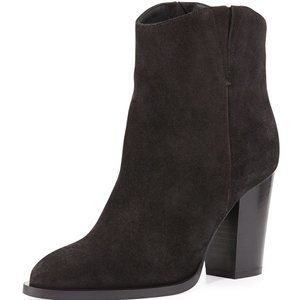 Vince Erving Black Suede Ankle Boots, Size 7